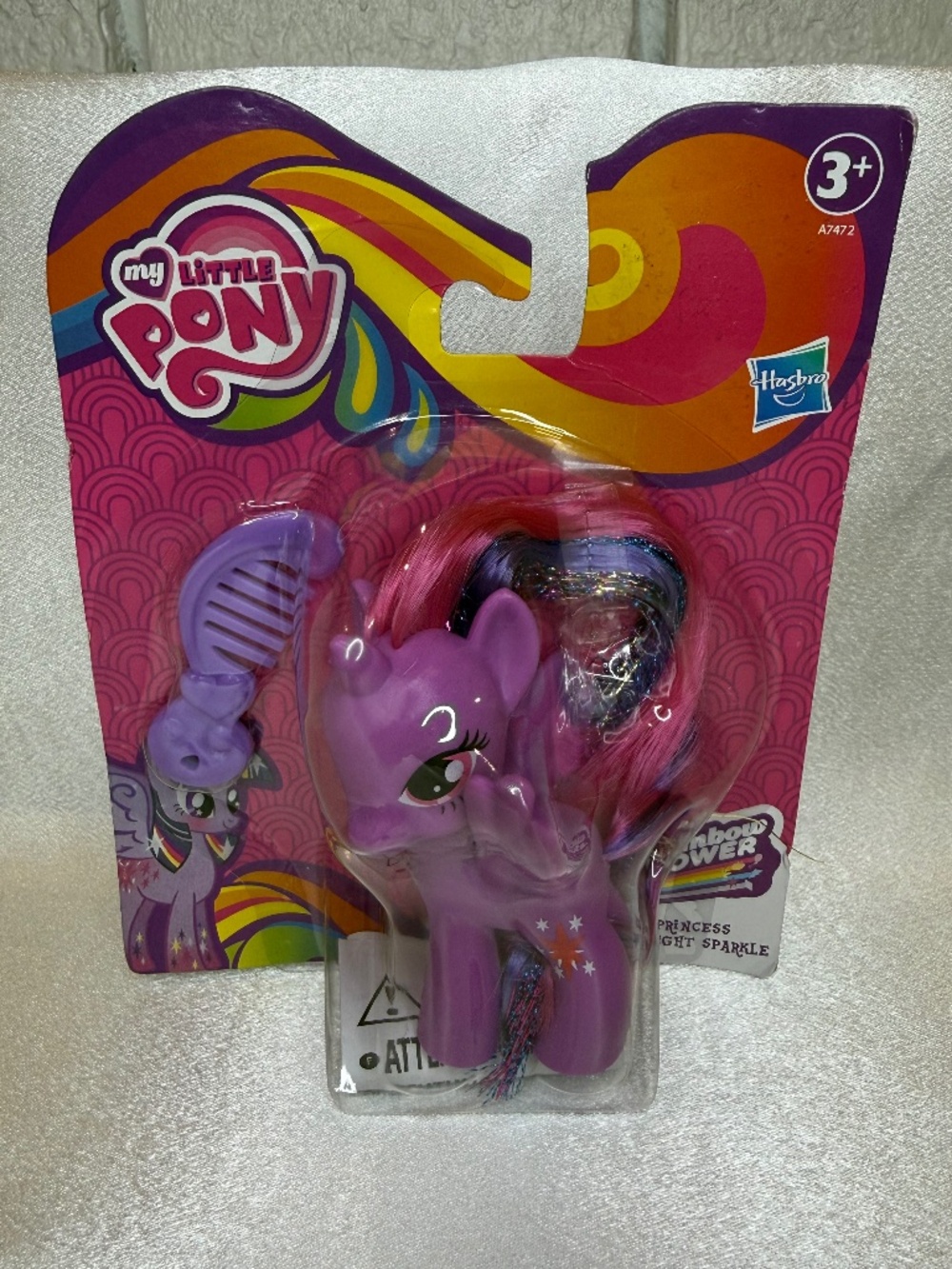 My Little Pony G4 Brushable Twilight Sparkle Rainbow Power Figure New On Card